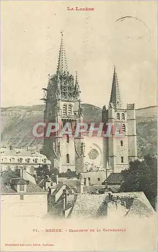 Cartes postales La Lozere Mende Clochers de la Cathedrale