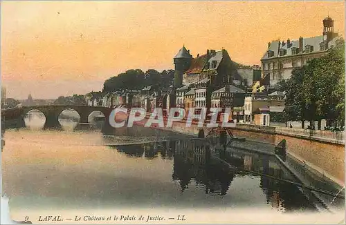 Cartes postales Laval Le Chateau et le Palais de Justice