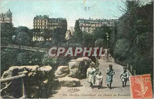 Cartes postales Buttes Chaumont Le Chemin du Belvedere Enfants