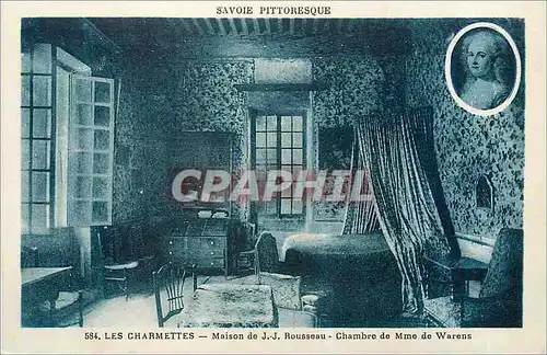 Cartes postales Les Charmettes La Savoie Touristique Maison de J J Rousseau Chambre de Mme de Warens