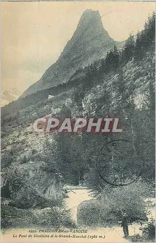 Cartes postales Pralognan la Vanoise Le Pont de Cholliere et le Grand Marchet (2561 m)