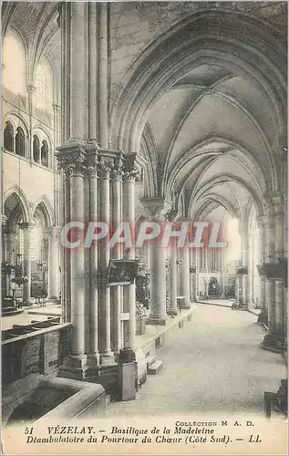 Cartes postales Vezelay Basilique de la Madeleine Deambulatoire du Pourtour du Choeur (Cote Sud)