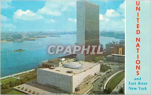 Cartes postales moderne New York United Nations and East River