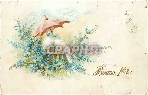 Cartes postales Bonne Fete Fleurs Colombes