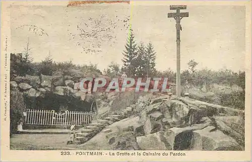 Cartes postales Pontmain La Grotte et le Calvaire du Pardon