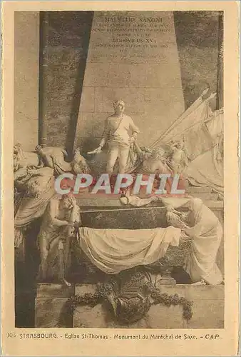 Cartes postales Strasbourg Eglise St Thomas Monument du Marechal de Saxe