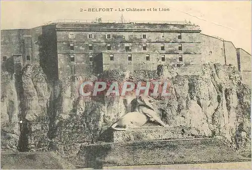 Cartes postales Belfort Le Chateau et le Lion