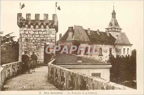 Cartes postales Roc Amadour Le Rampart et le Chateau