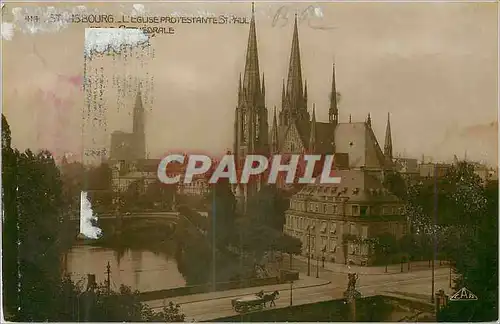 Cartes postales Strasbourg L'Eglise Protestante St Paul Vue Generale