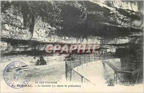 Cartes postales Padirac Le Lot Illustre La Corniche (15 metres de Profondeur)