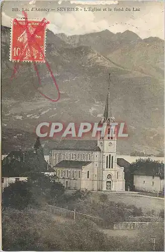 Cartes postales Lac d'Annecy Sevrier L'Eglise et le Fond du Lac