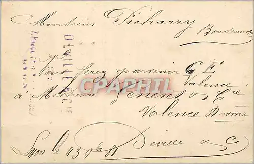 Entier Postal Sage 10c Precharry Bordeaux cachet Lyon Les terreaux 1882