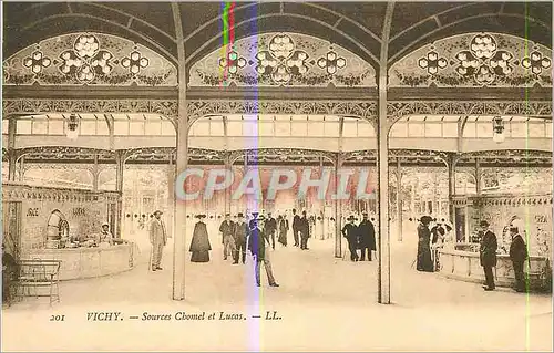 Cartes postales Vichy Sources Chomel et Lucas