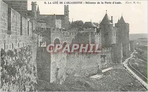 Cartes postales La Cite de Carcassonne Defenses de la Porte d'Aude