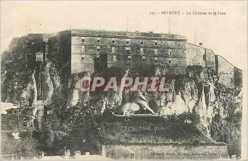 Cartes postales Belfort Le Chateau et le Lion