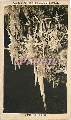 Cartes postales Grotte du Grand Roc a Laugerie Basse Corail et Stalactites