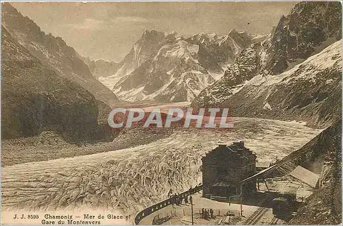 Cartes postales Chamonix Mer de Glace et Gare du Montenvers Train