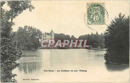 Cartes postales Ferrieres Le Chateau vu sur l'Etang