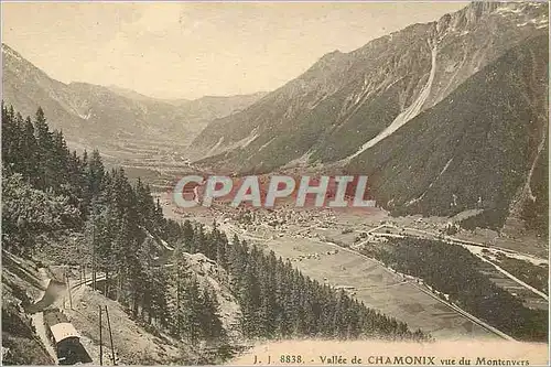 Cartes postales Vallee de Chamonix vue du Montanvert