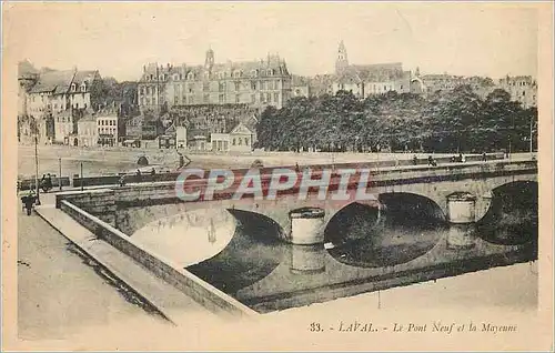 Cartes postales Laval Le Pont Neuf et la Mayenne