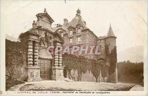 Cartes postales Chateau de Vizille L'Entree Haut Relief du Connetable de Lesdiguieres