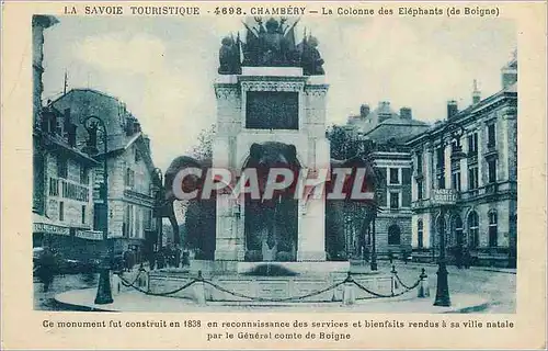 Cartes postales Chambery La Savoie Touristique La Colonne des Elephants (de Boigne)