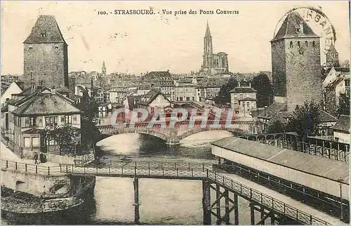 Cartes postales Strasbourg Vue prise des Ponts Couverts