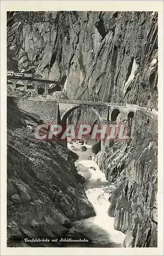 Cartes postales moderne Teufelsbrucke mit Schollenenbahn