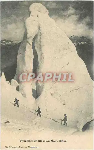 Cartes postales Pyramide de Glace au Mont Blanc Alpinisme