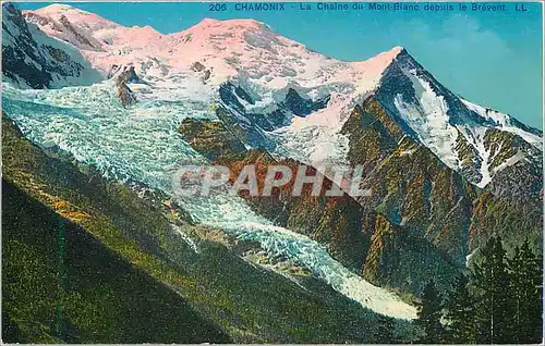 Cartes postales Chamonix La Chaine du Mont Blanc depuis le Brevent