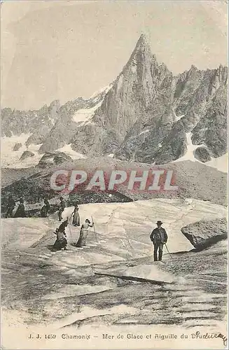 Cartes postales Chamonix Mer de Glace et Aiguille du Dru Alpinisme