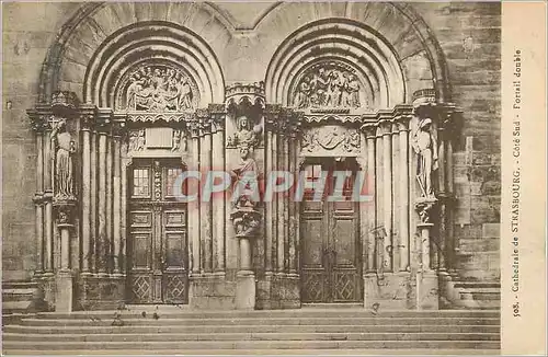 Cartes postales Cathedrale de Strasbourg Cote Sud Portail Double