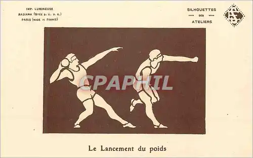 Cartes postales Le Lancement du Poids Sports