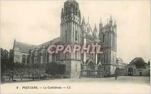 Cartes postales Poitiers la Cathedrale