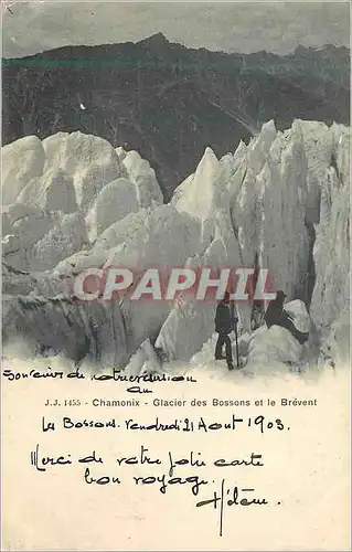 Cartes postales Chamonix Glacier des Bossons et le Brevent Alpinisme