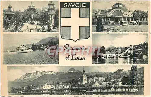 Cartes postales Evian les Bains Source Cachat Le Casino Le Lausanne La Plage Vue Generale
