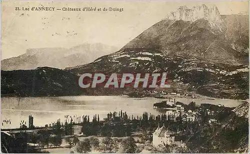 Cartes postales Lac d'Annecy Chateau d'Here et de Duingt