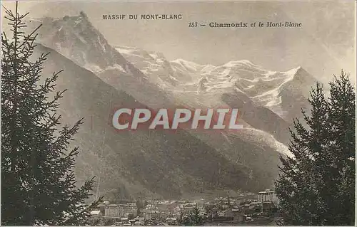 Cartes postales Chamonix et le Mont Blanc Massif du Mont Blanc