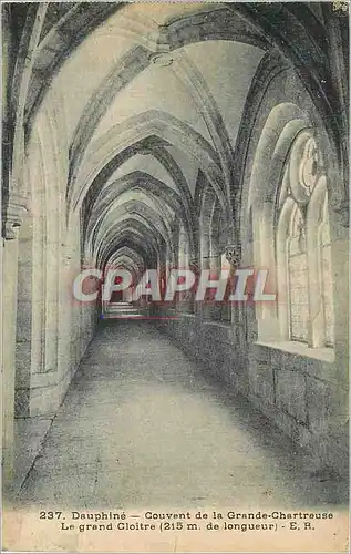 Cartes postales Dauphine Couvent de la Grande Chartreuse Le Grand Cloitre