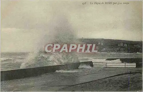 Cartes postales La Digue de Mers par gros Temps