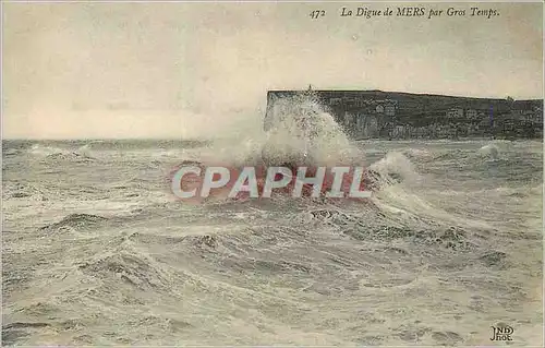 Cartes postales La Digue de Mers par gros Temps