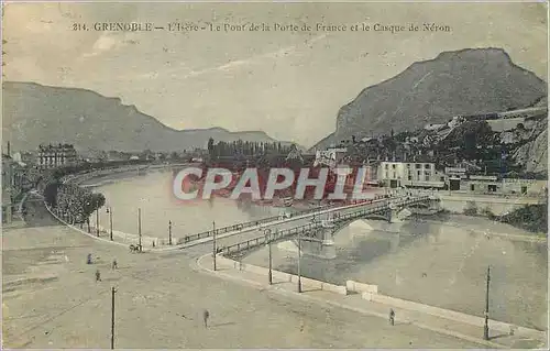 Cartes postales Grenoble l'Isere le Pont de la Porte de France et le casque de Neron