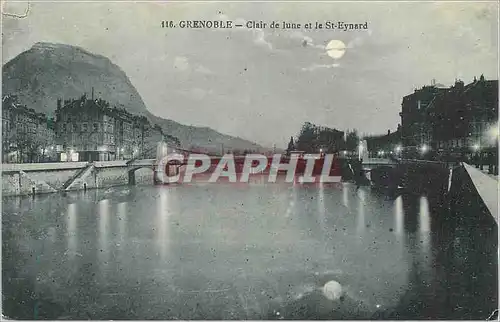 Cartes postales Grenoble Clair de Lune et le St Eynard