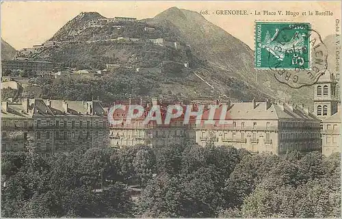 Cartes postales Grenoble la Place V Hugo et la Bastille