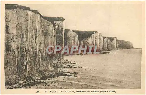 Cartes postales Ault Les Falaises Direction du Treport (Maree Haute)