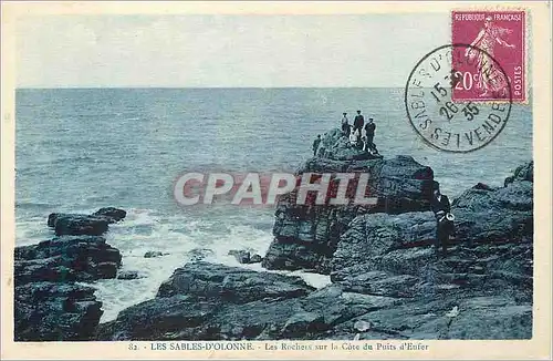 Cartes postales Les Sables d'Olonne Les Rochers sur la Cote du Puits d'Enfer