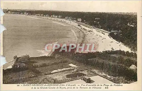 Cartes postales Saint Georges de Didonne (Cote d'Argent) Vue d'ensemble de la Plage de Vallieres et de la Grande