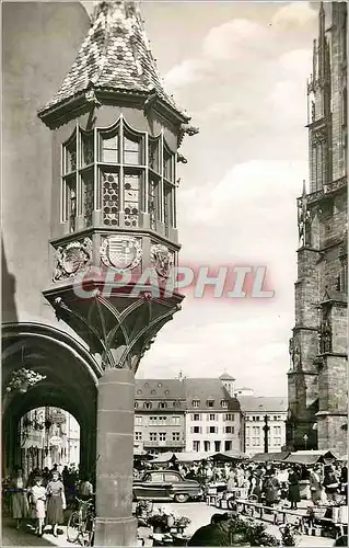 Cartes postales moderne Freiburg Schwarzwald Erker des hist Kauthaus am Munsterplatz