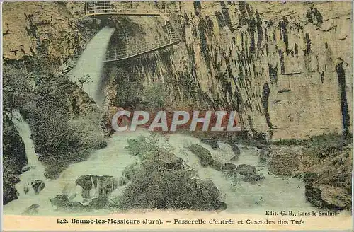 Cartes postales Baume les Messieurs (Jura) Passerelle d'Entree (carte toil�e)