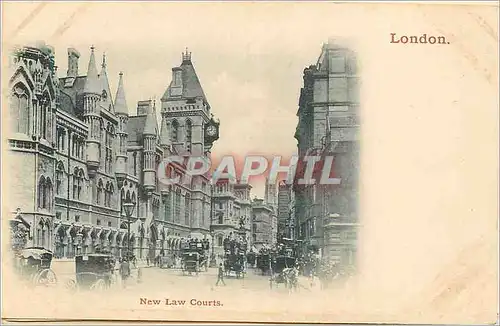 Cartes postales London New Law Courts Bateau